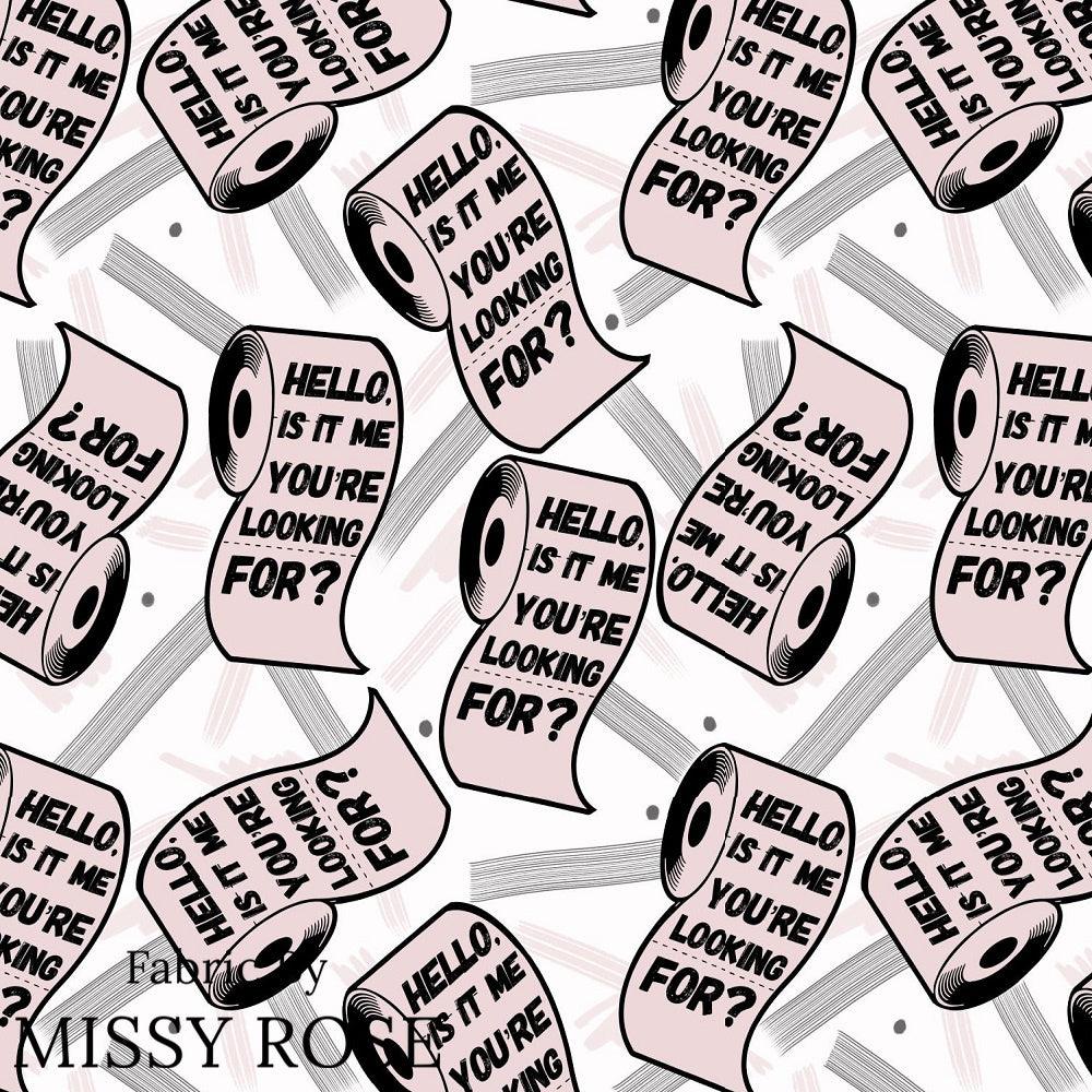 Design 939 Toilet Paper Fabric – made-to-order custom fabric by the metre | Fabric by Missy Rose
