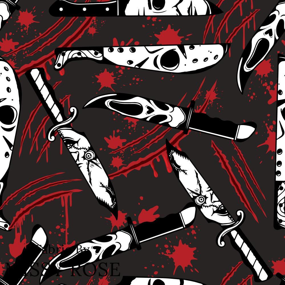 Design 94 Horror Fabric – custom printed pre-order fabric Australia | Fabric by Missy Rose