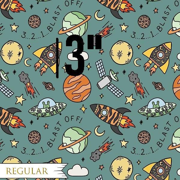 Unlimited Teal Space Fabric – premium custom printed fabric for sewing | Fabric by Missy Rose