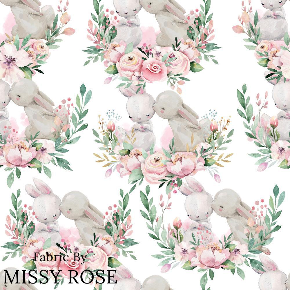 Design 941 Floral Bunny Fabric – pre-order designer fabric Australia | Fabric by Missy Rose