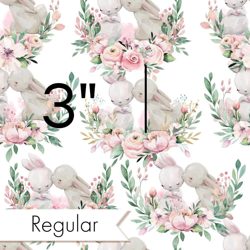Design 941 Floral Bunny Fabric – custom printed pre-order fabric Australia | Fabric by Missy Rose