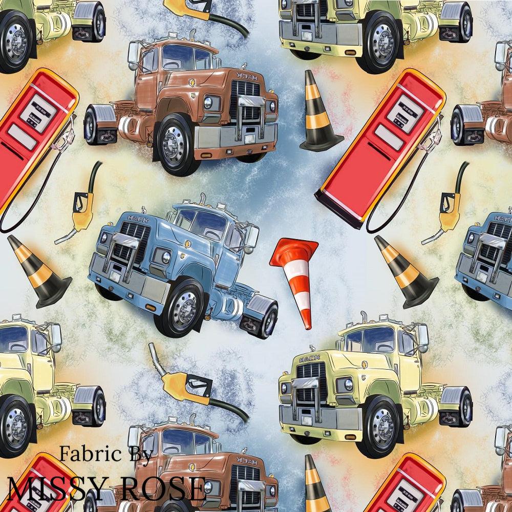 Design 948 Mack Truck Fabric – pre-order designer fabric Australia | Fabric by Missy Rose