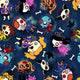 Design 951 - Navy Zombie Fabric