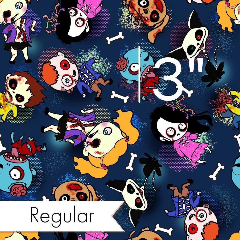Design 951 Navy Zombie Fabric – Australian custom printed fabric pre-order | Fabric by Missy Rose