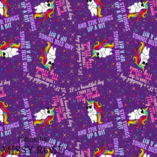 Design 958 - Funny Unicorn Fabric