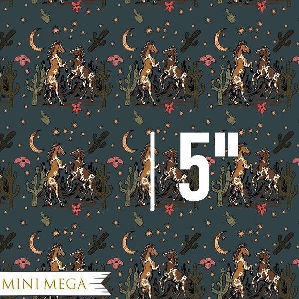 Unlimited Navy Horse Fabric – custom printed pre-order fabric Australia | Fabric by Missy Rose