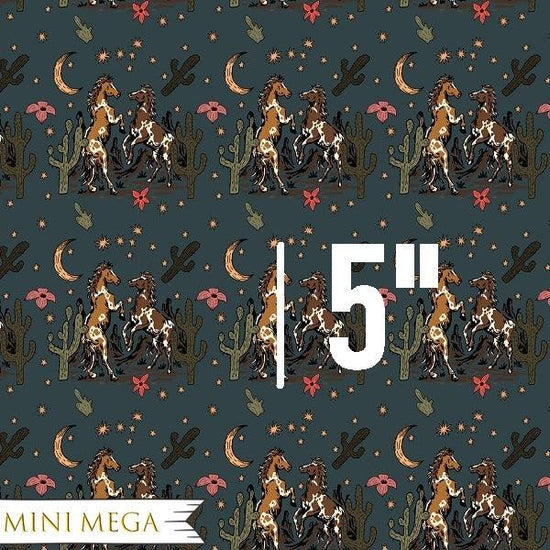 Unlimited - Navy Horse Fabric - Fabric by Missy Rose Pre-Order