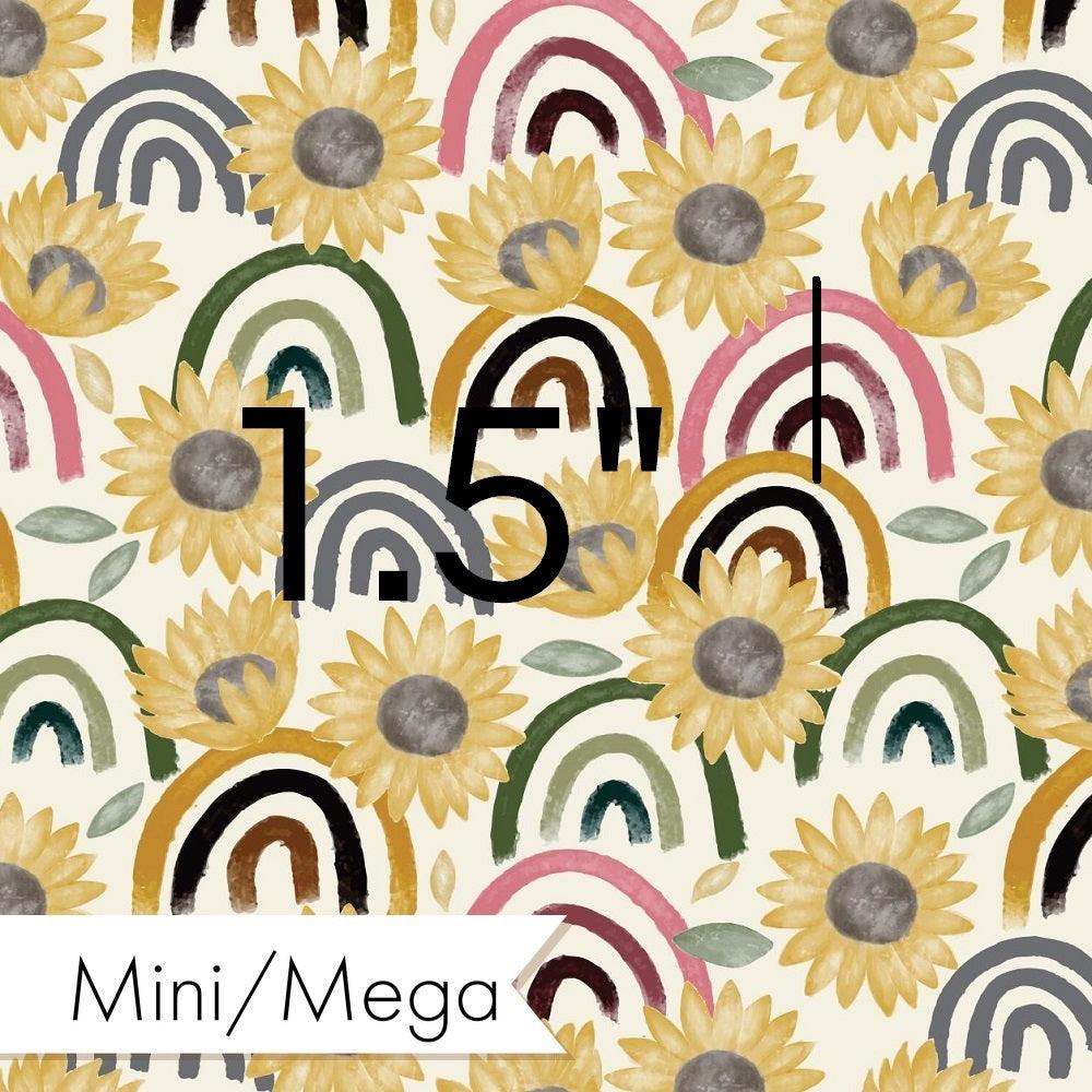 Design 961 Sunflower Rainbow Fabric – Australian custom printed fabric pre-order | Fabric by Missy Rose