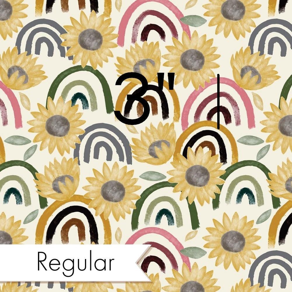 Design 961 Sunflower Rainbow Fabric – made-to-order custom fabric by the metre | Fabric by Missy Rose