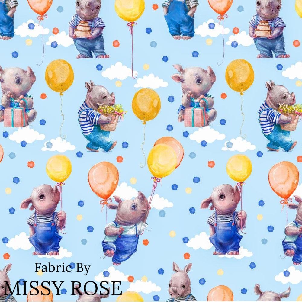 Design 962 Blue Rhino Fabric – Australian custom printed fabric pre-order | Fabric by Missy Rose