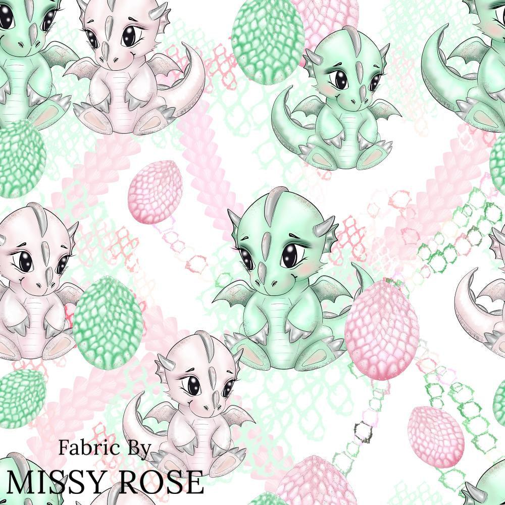 Design 967 Cute Dragon Fabric – Australian custom printed fabric pre-order | Fabric by Missy Rose