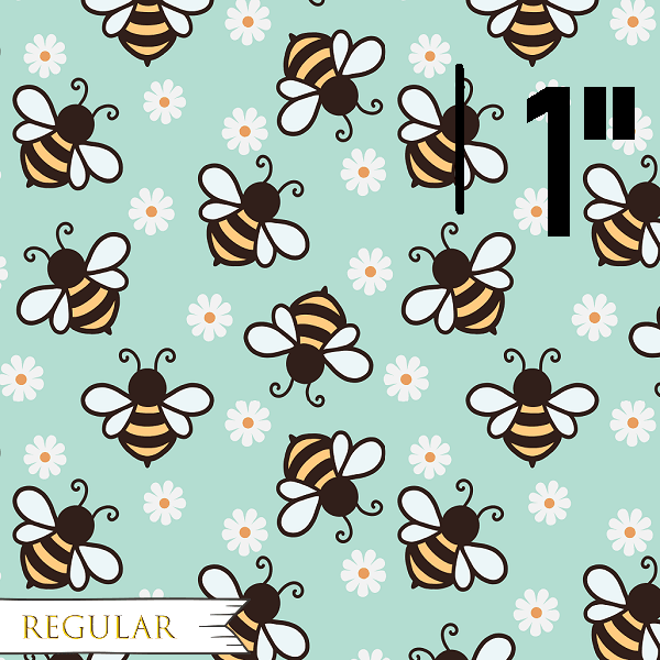 Unlimited Teal Floral Bee Fabric – custom printed pre-order fabric Australia | Fabric by Missy Rose