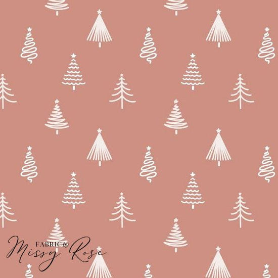Design 97 - Pink Christmas Tree Fabric - Fabric by Missy Rose Pre-Order
