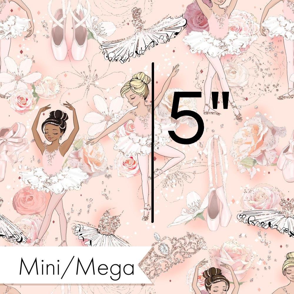 Design 970 Pink Ballerina Fabric – premium custom printed fabric for sewing | Fabric by Missy Rose