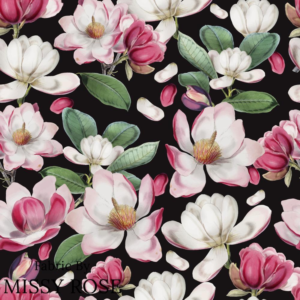 Design 978 Magnolia Floral Fabric – custom printed pre-order fabric Australia | Fabric by Missy Rose