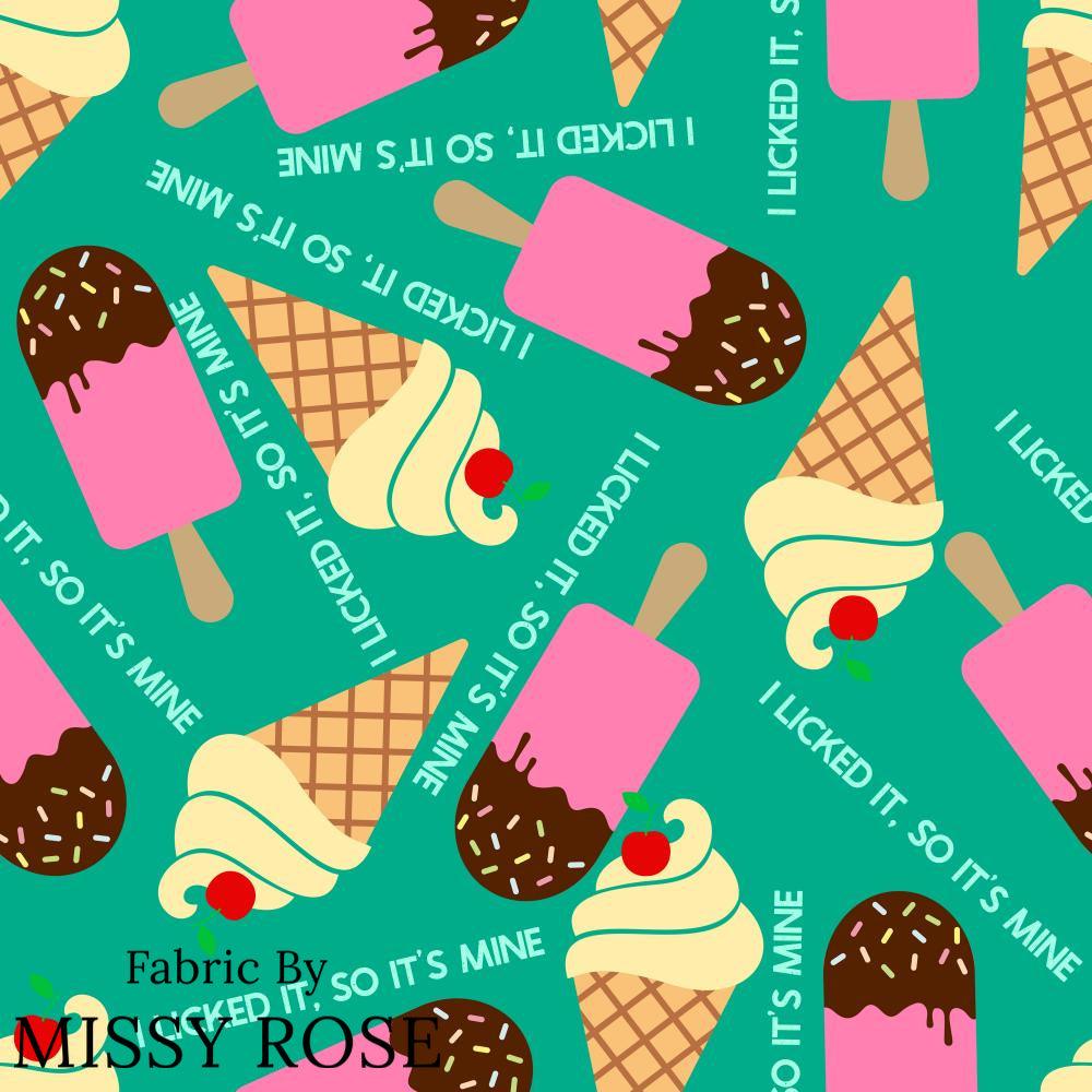 Design 982 Ice Cream Fabric – Australian custom printed fabric pre-order | Fabric by Missy Rose