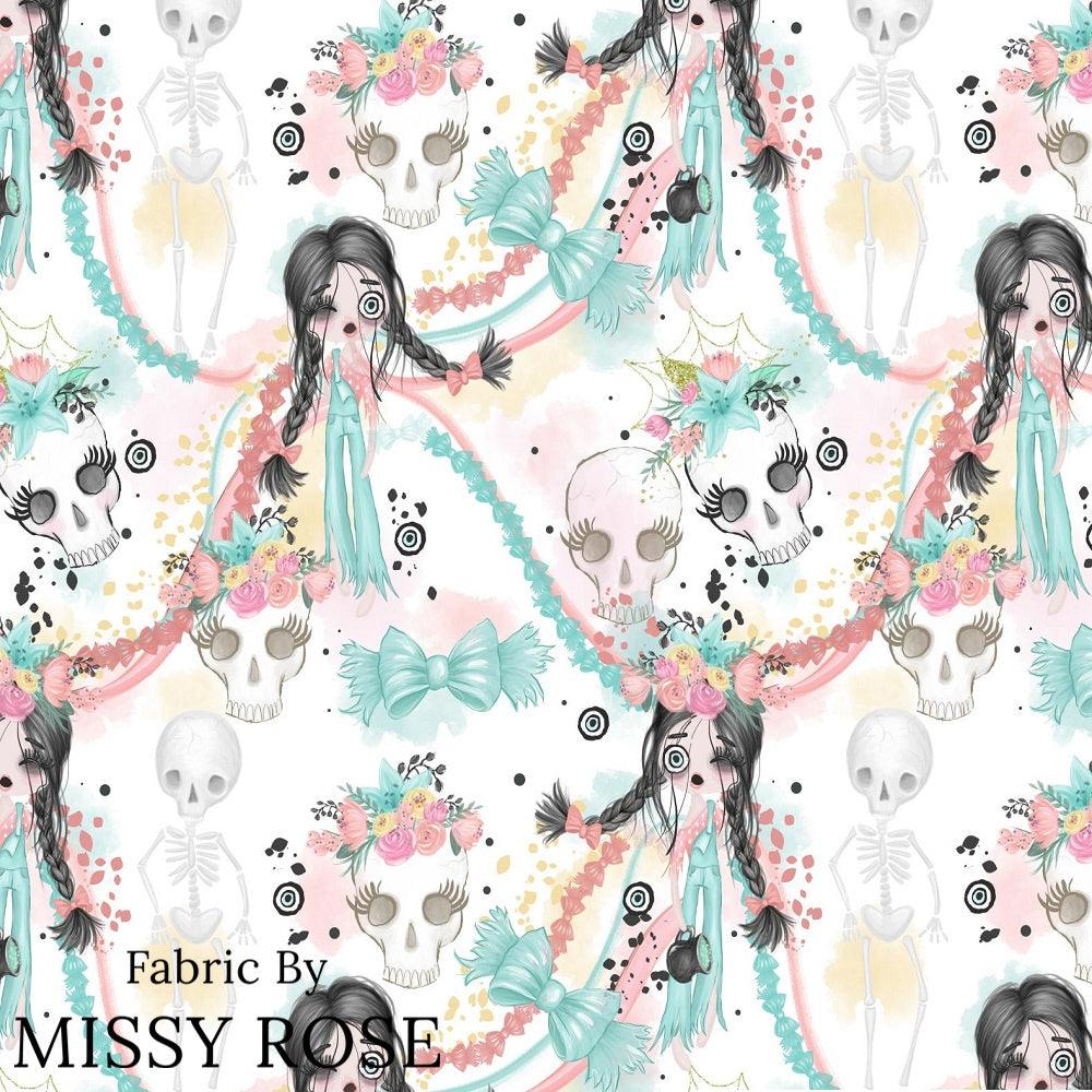 Design 986 Zombie Girl Fabric – premium custom printed fabric for sewing | Fabric by Missy Rose