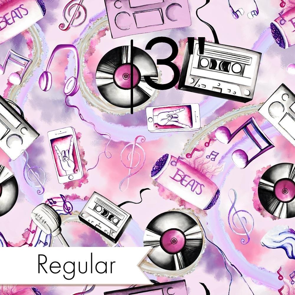 Design 989 Purple Music Fabric – custom printed pre-order fabric Australia | Fabric by Missy Rose