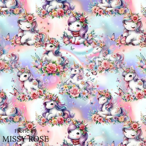 Unlimited Cute Unicorn Fabric – made-to-order custom fabric by the metre | Fabric by Missy Rose