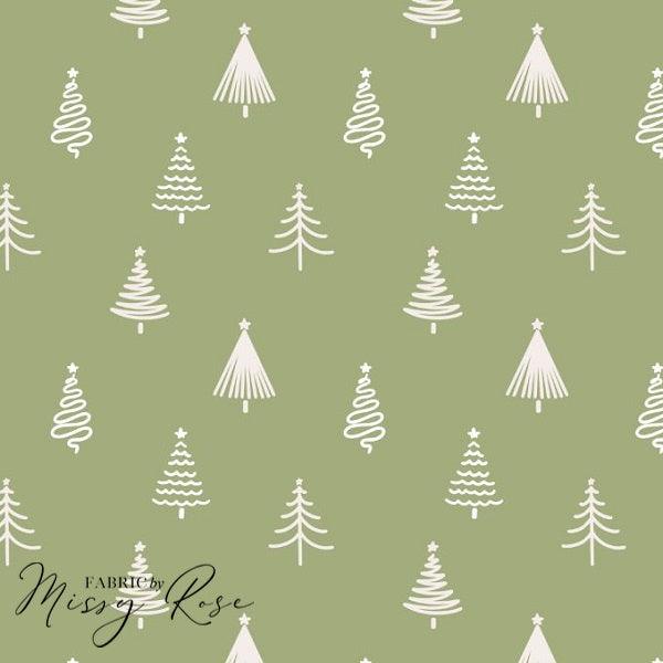 Design 99 - Green Christmas Tree Fabric - Fabric by Missy Rose Pre-Order