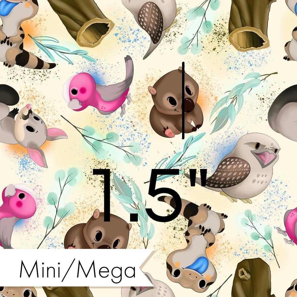 Design 995 Yellow Australian Animals Fabric – custom printed pre-order fabric Australia | Fabric by Missy Rose