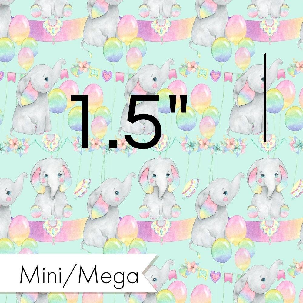 Design 998 Birthday Elephant Fabric – premium custom printed fabric for sewing | Fabric by Missy Rose
