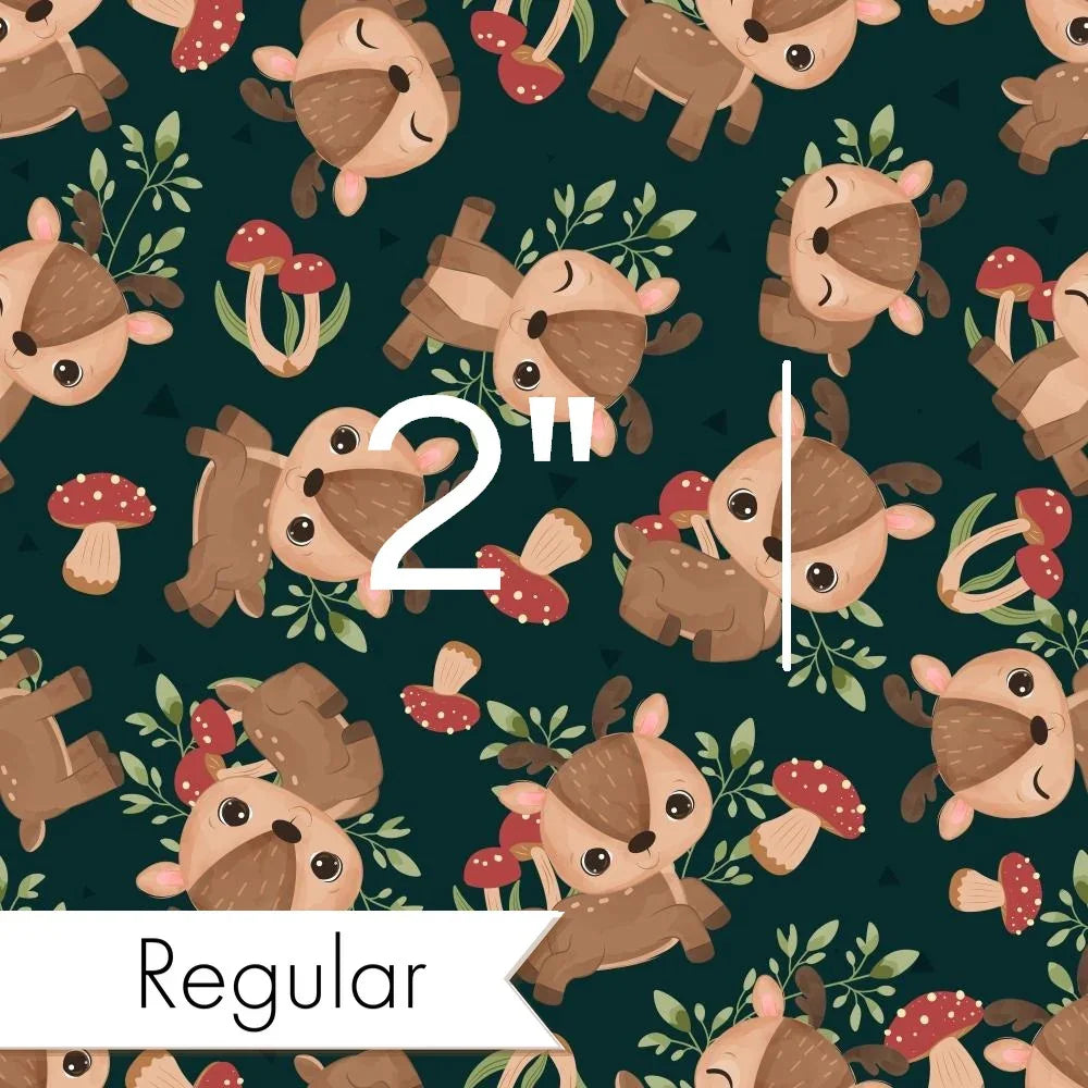 Design 1110 Green Deer Fabric – custom printed pre-order fabric Australia | Fabric by Missy Rose