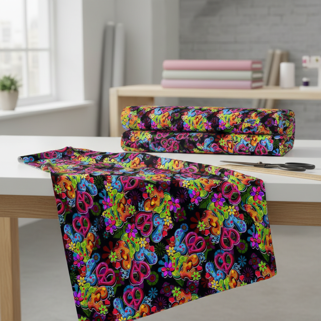 Design 1 Retro Fabric – premium custom printed fabric for sewing | Fabric by Missy Rose