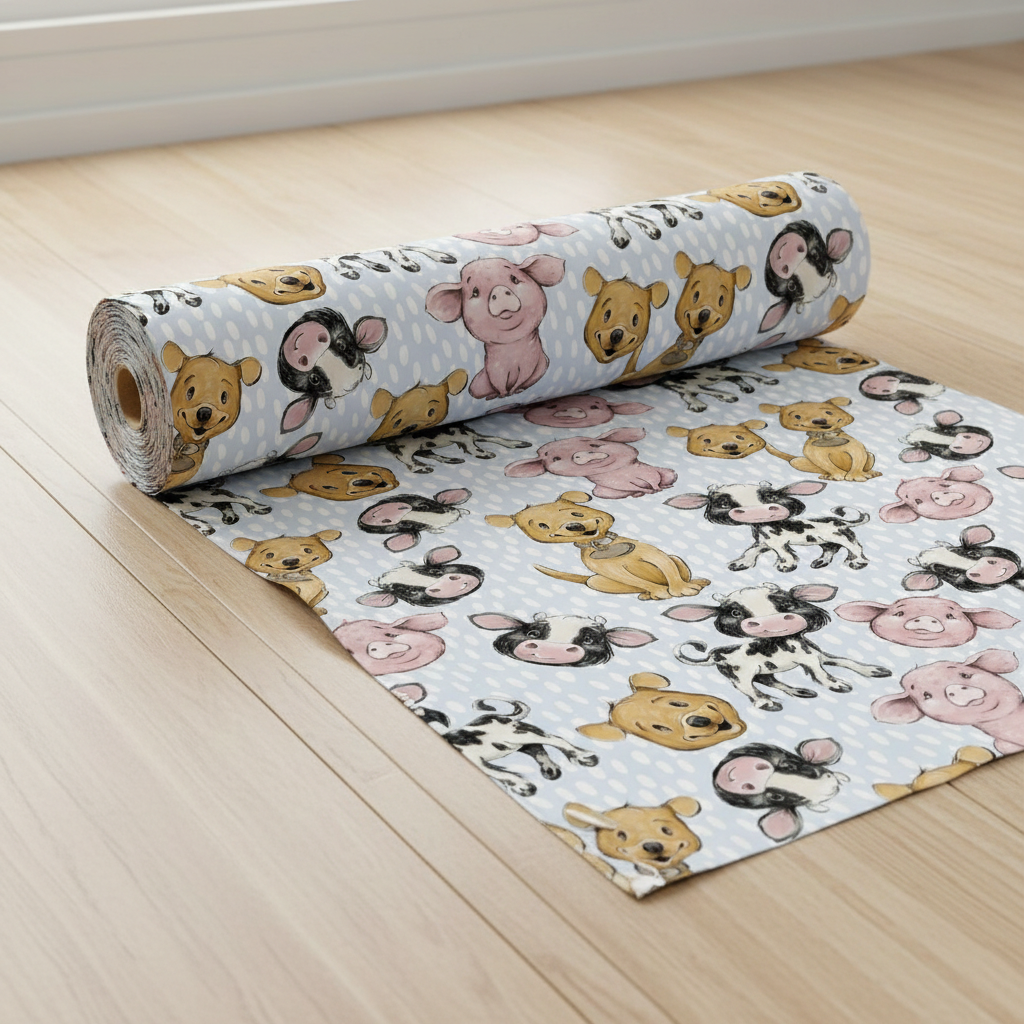 Design 4 Blue Farm Fabric – made-to-order custom fabric by the metre | Fabric by Missy Rose