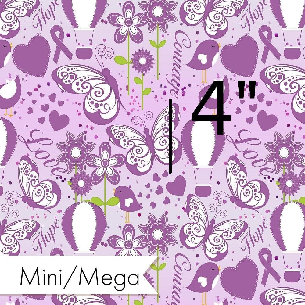 Design 686 Purple Ribbon Fabric – custom printed pre-order fabric Australia | Fabric by Missy Rose