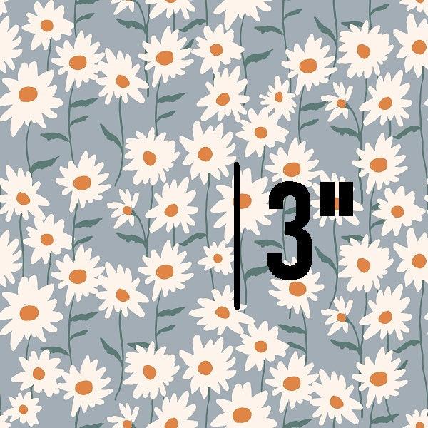 Indy Bloom Fabric Ember Fall Daisy Garden In Blue 06 – premium custom printed fabric for sewing | Fabric by Missy Rose