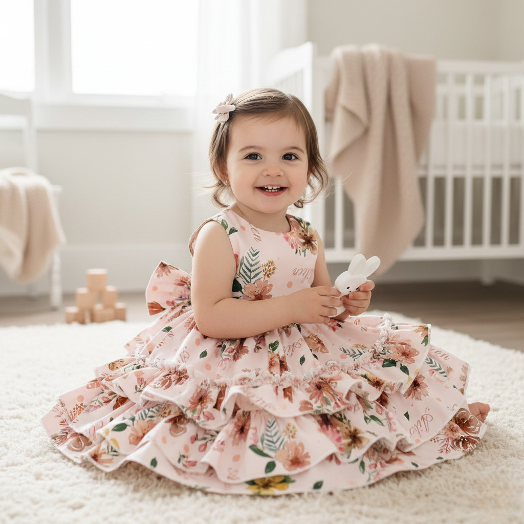 Customisable Name Fabric - Floral