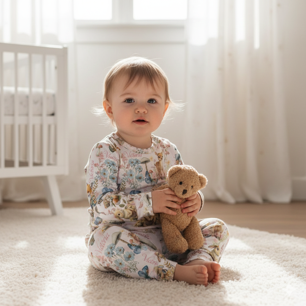 Customisable Name Fabric - Woodlands