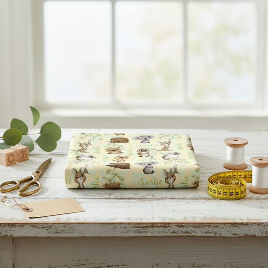 Customisable Name Fabric - Aussie Animals