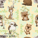Customisable Name Fabric - Aussie Animals