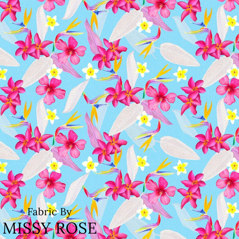 Girl and The Deep Blue Sea 01 fabric – pre-order designer fabric Australia | Fabric by Missy Rose