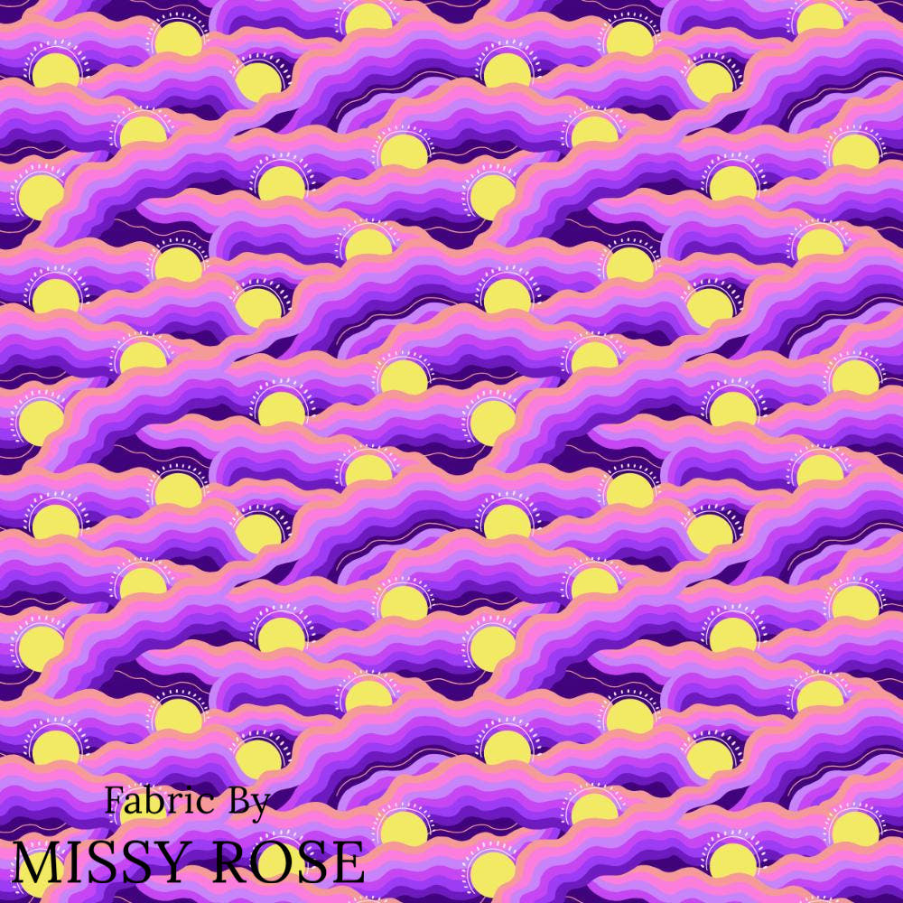 Girl and The Deep Blue Sea 45 fabric – premium custom printed fabric for sewing | Fabric by Missy Rose