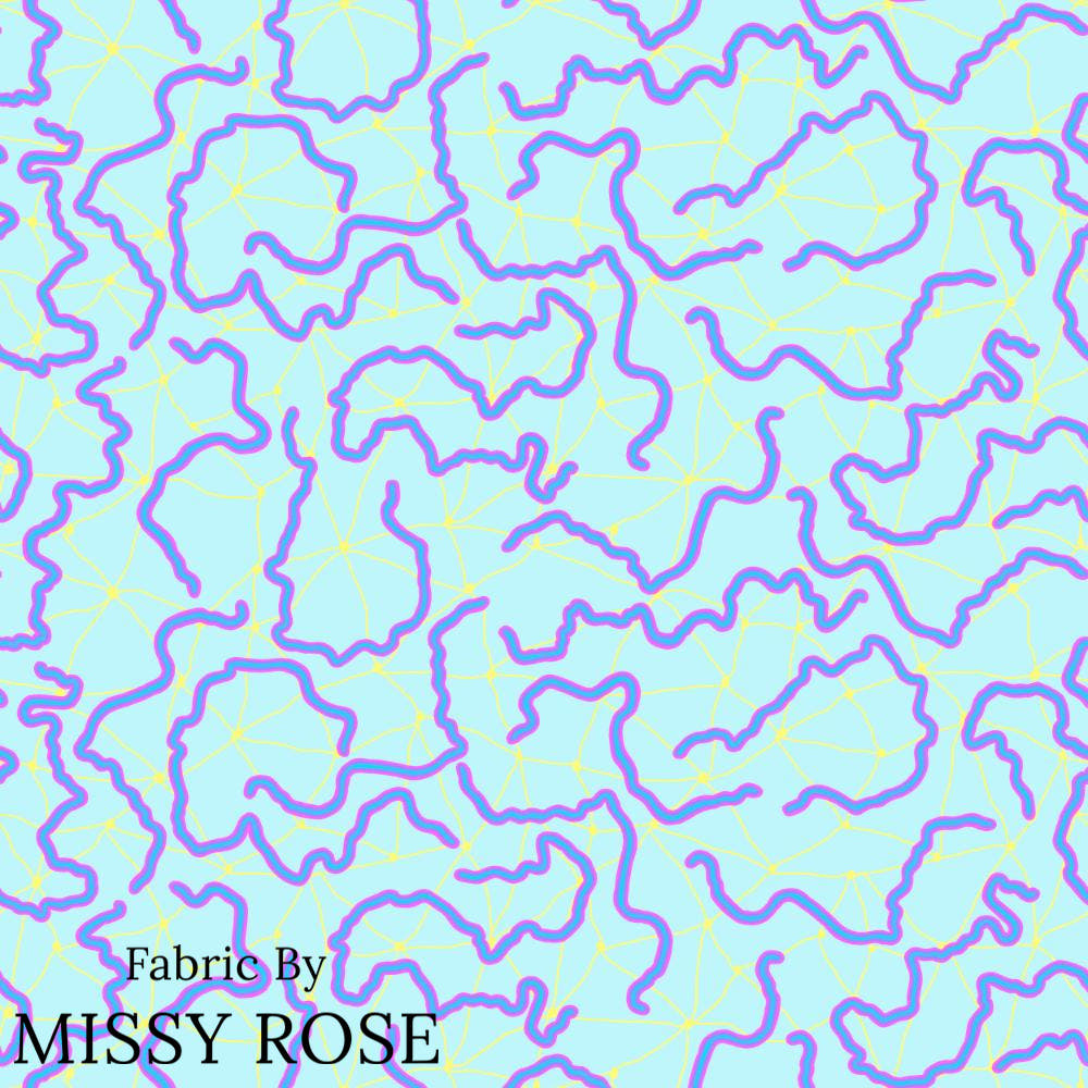 Girl and The Deep Blue Sea 64 fabric – Australian custom printed fabric pre-order | Fabric by Missy Rose