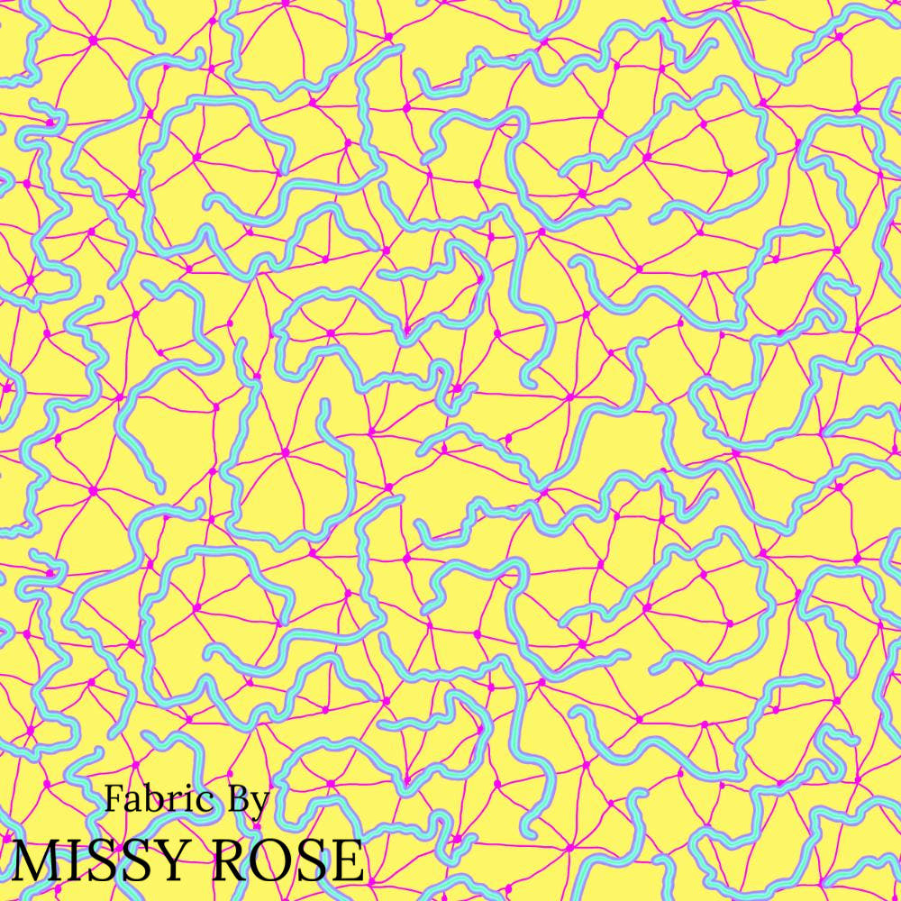 Girl and The Deep Blue Sea 65 fabric – premium custom printed fabric for sewing | Fabric by Missy Rose