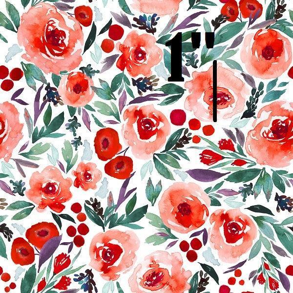 Indy Bloom Fabric Christmas Summer Berry White 29 – made-to-order custom fabric by the metre | Fabric by Missy Rose