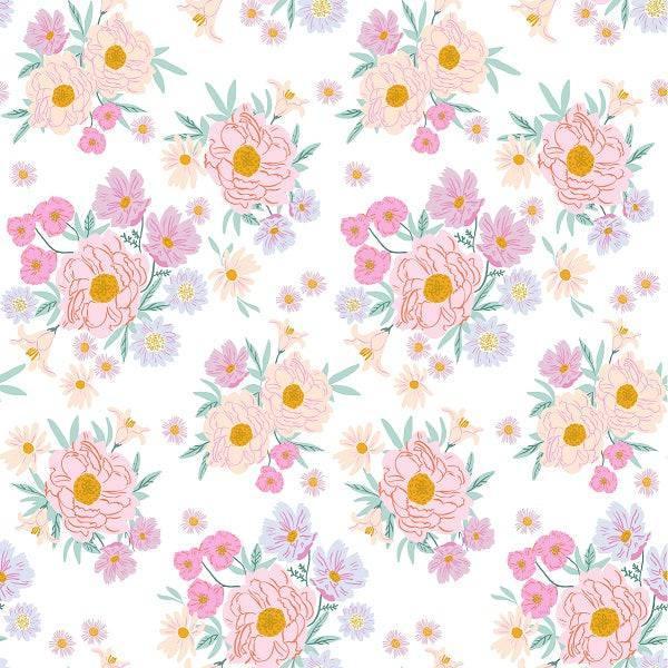 Indy Bloom Fabric La Jolla Spring Floral 01 – custom printed pre-order fabric Australia | Fabric by Missy Rose