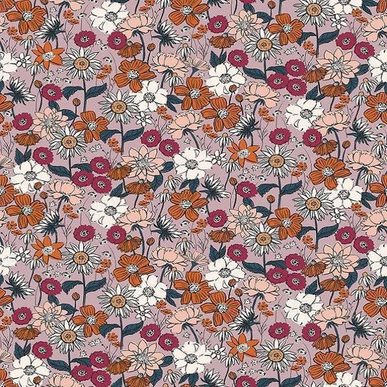 Indy Bloom Fabric - Scarlet Autumn - Lavender 07 - Fabric by Missy Rose Pre-Order