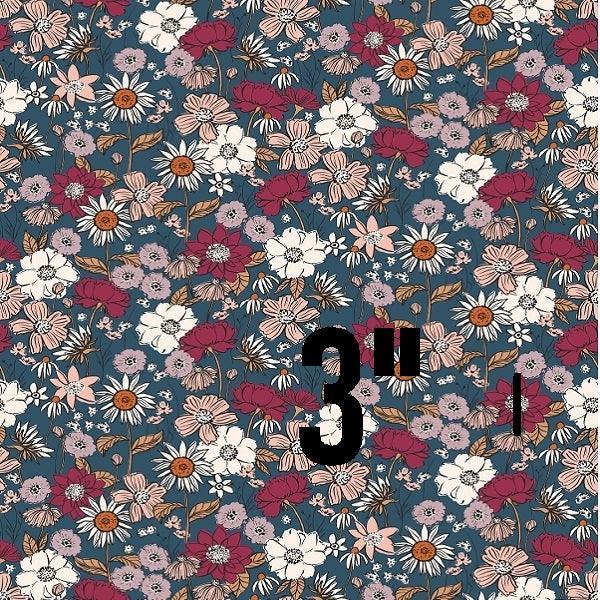 Indy Bloom Fabric Scarlet Autumn Midnight Blue 03 – Australian custom printed fabric pre-order | Fabric by Missy Rose