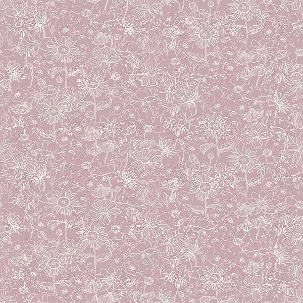 Indy Bloom Fabric Scarlet Autumn Sketch in Lavender 08 – made-to-order custom fabric by the metre | Fabric by Missy Rose
