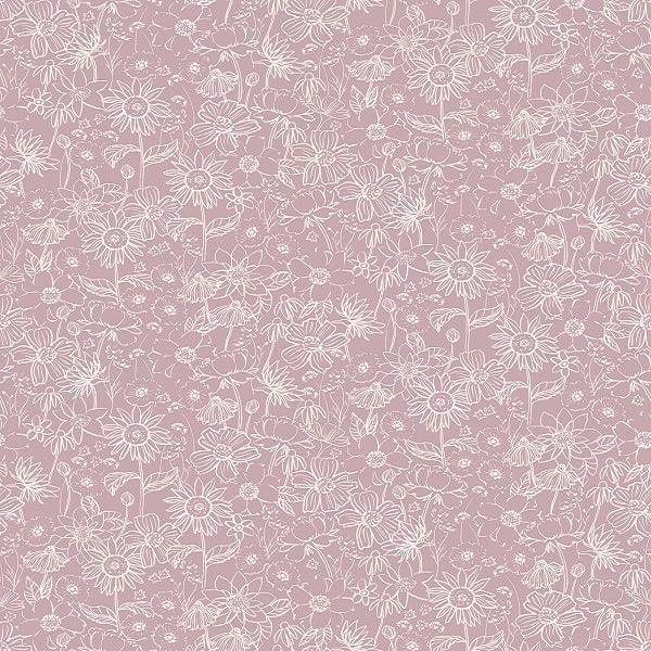 Indy Bloom Fabric Scarlet Autumn Sketch in Lavender 08 – made-to-order custom fabric by the metre | Fabric by Missy Rose