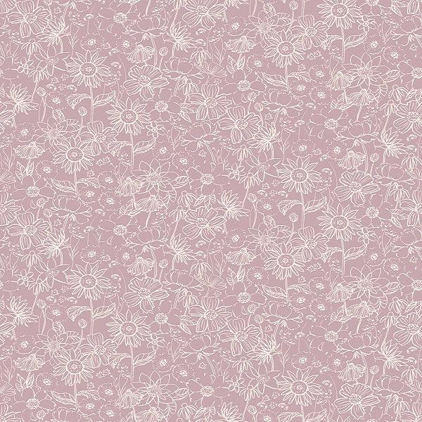 Indy Bloom Fabric - Scarlet Autumn - Sketch in Lavender 08 - Fabric by Missy Rose Pre-Order
