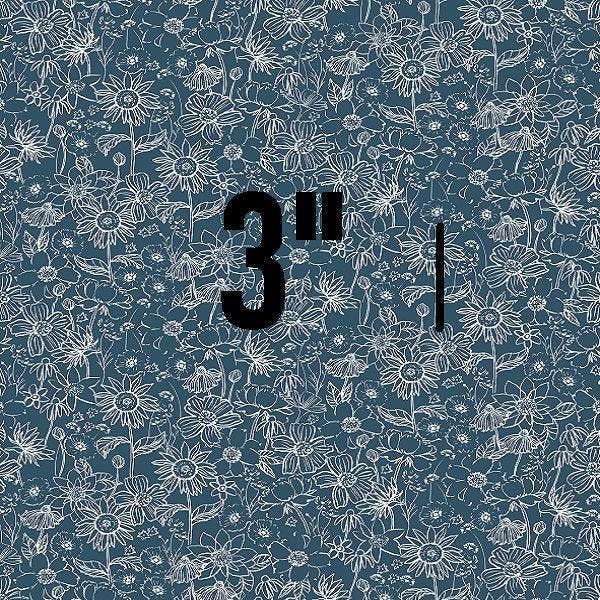 Indy Bloom Fabric Scarlet Autumn Sketch in Midnight Blue 04 – premium custom printed fabric for sewing | Fabric by Missy Rose