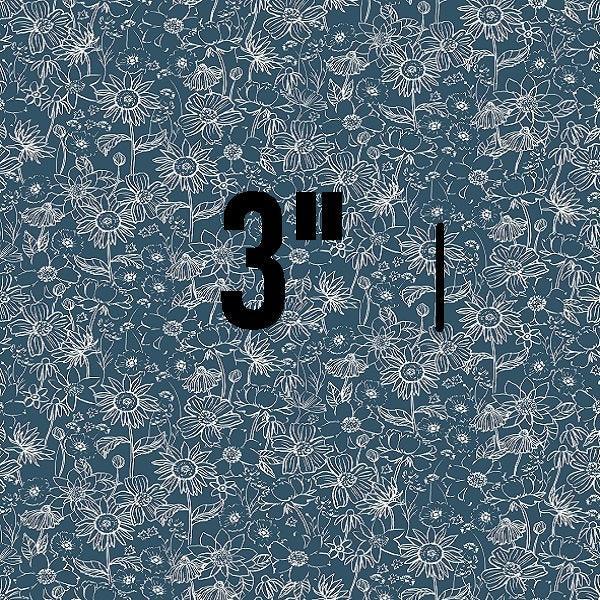 Indy Bloom Fabric Scarlet Autumn Sketch in Midnight Blue 04 – premium custom printed fabric for sewing | Fabric by Missy Rose