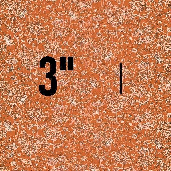 Indy Bloom Fabric Scarlet Autumn Sketch in Pumpkin 10 – premium custom printed fabric for sewing | Fabric by Missy Rose
