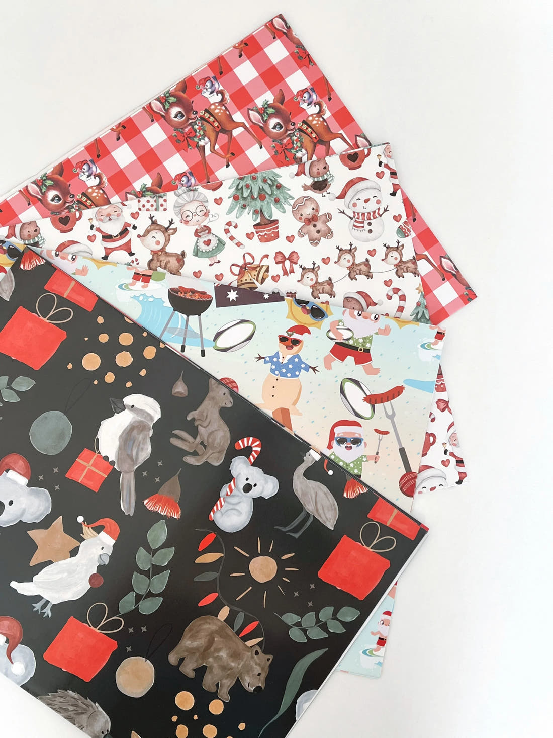 Christmas Wrapping Paper x 4 pack fabric – Australian custom printed fabric pre-order | Fabric by Missy Rose